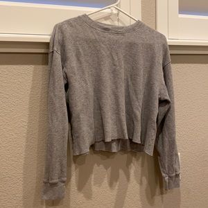 brandy melville grey waffle long sleeve
